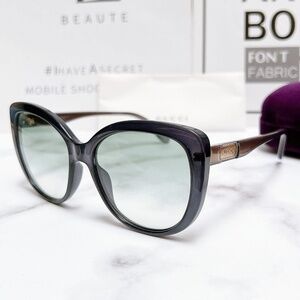 NWT Gucci GG0789S-004 Blue Cat Eye 57mm Sunglasses
